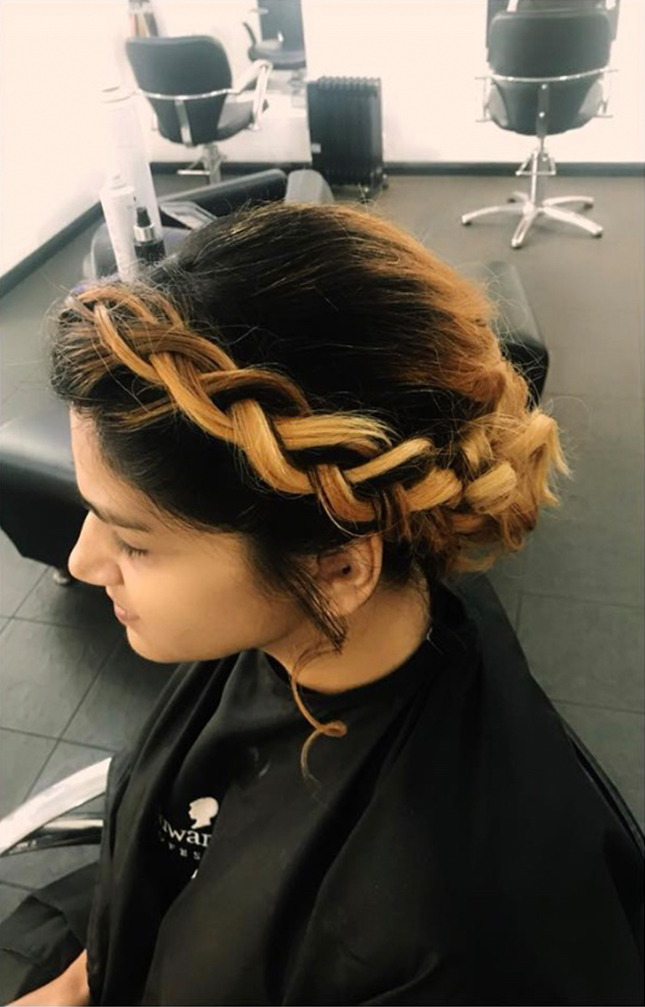 Bridal hair up styling